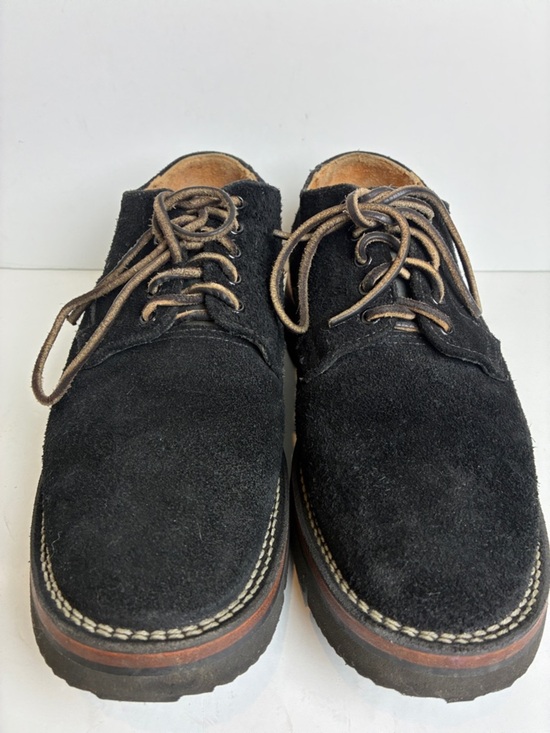 Viberg Derby Calf Suede Shoe Black Size 8.5 US 7.5 Brand Luxury Handmade main image 6